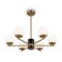 Suspended lamp Marble, 6xe27, color brass