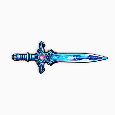 A set of weapons "Ice", sword, shuriken, kunai-4