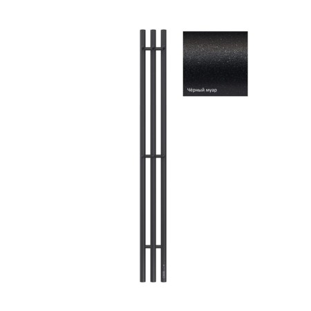 Terminus tres electric heated towel rail "Circle", 1400x156 mm, Black Muar-1