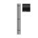 Terminus tres electric heated towel rail "Circle", 1400x156 mm, Black Muar