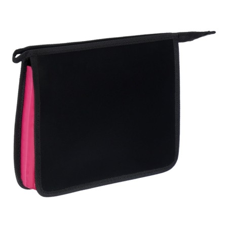 Plastic folder A4, 340 x 245 x 40 mm, lightning from above, plastic, calligrata top, black/fuchsia-1