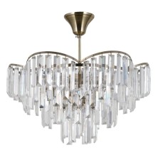 Crystal chandelier Gerhort G22028/8AB+CL, 8x40W, E14, 46x50x50 cm, bronze color