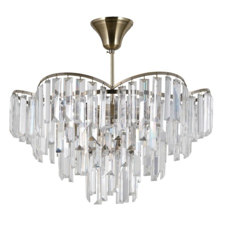 Crystal chandelier Gerhort G22028/8AB+CL, 8x40W, E14, 46x50x50 cm, bronze color