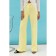Women's trousers with an ELISEEVA Olesya section, size 44, yellow color