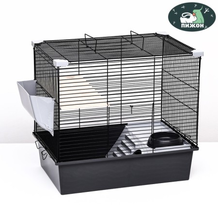 Cage for chinchilla "Pijon" No. 19, collapsible, 58 x 40 x 49, gray