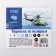 Picture on numbers for children "Military Helicopter", 20 x 30 cm