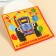 Paper Napkins "Happy Birthday", 33x33 cm, 20 pieces, 3 layers, blue tractor