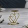 Valentine 3 candlestick for one candle, 10x10.7 cm, gold