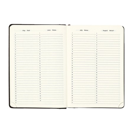 Diary Leduced A5 136 sheets, DEVENTE. Seattle, a solid cover of leatherette with foam rubber, thermo embossing, perforation, lies, cream block 70 g/m2, black-8