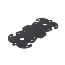 Figure mounting plate 205x96x2.1, packaging 15 pcs, polymer, black