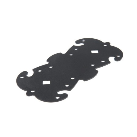 Figure mounting plate 205x96x2.1, packaging 15 pcs, polymer, black