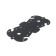 Figure mounting plate 205x96x2.1, packaging 15 pcs, polymer, black
