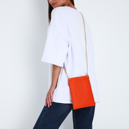 Cross-Bodi Bag on a zipper, Orange color-5