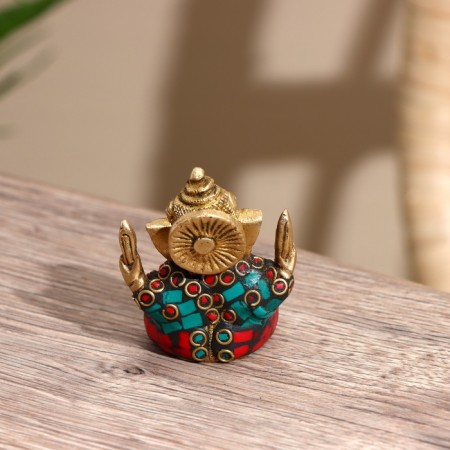 Souvenir "Ganesha" Brass, stone 5 cm-3