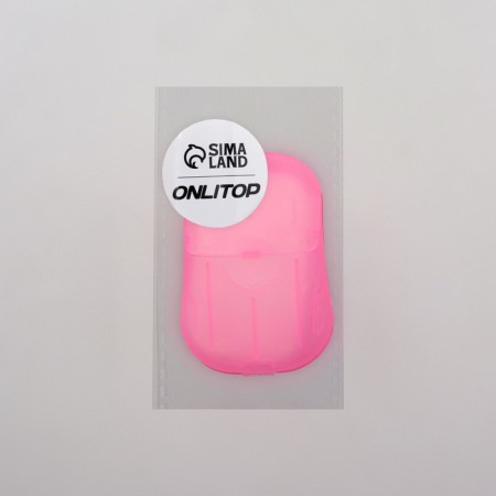 Leaf soap, in plates, 18 (± 2) pcs, in case, pink color-7