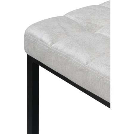 Har loth metal stool/eco -leather, black/gray 34x34x65 cm-3