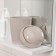 Garbage container desktop Tule, 1 l, d = 11.2 cm, h = 17.5 cm, beige color