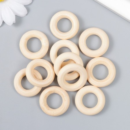 Wooden rings d = 25 mm (set 11 pcs) without coating-1