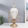 Interior metal souvenir, glass "Elegant Cup" Gold, Krakelyur 49x12.5x24 cm