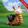Garden figure "Snail Smile" 12x26x28cm