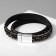 Bracelet skin "Stone luxury" Solder, gray color in silver, l = 37 cm