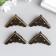 Metal corner "vegetable" bronze set 4 pcs 3x3 cm