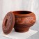 Pot of the oven with a “cast iron” lid, decor, icing, red clay, 4.7 l, mix