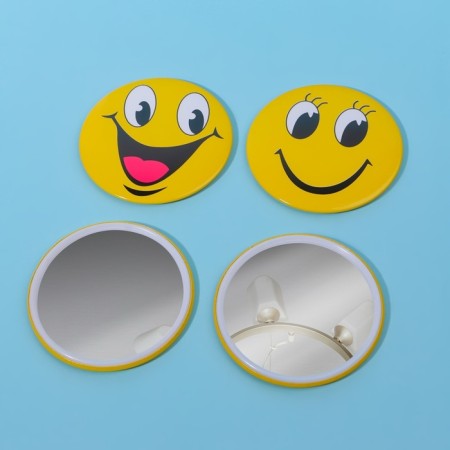 Smiley mirror, d = 7 cm, color mix-4