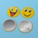 Smiley mirror, d = 7 cm, color mix