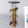 Wind Music Metal "Bird on a branch with a flower" 4 tubes 55x9.5x9.5 cm
