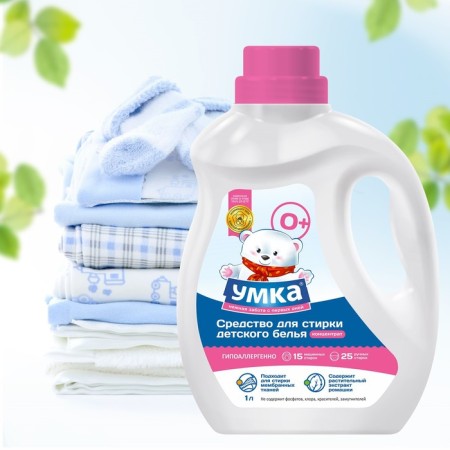 Liquid for washing "Umka", gel, for washing children's linen, 1 liter