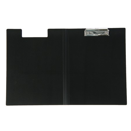 Folder-planet with A4 clamp, 1.2 mm, calligrata, plastic, black (clipboard with a lid)-1