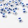 Acrylic bead "Heart", cube 7 × 7 mm, set 10 g, white-blue color