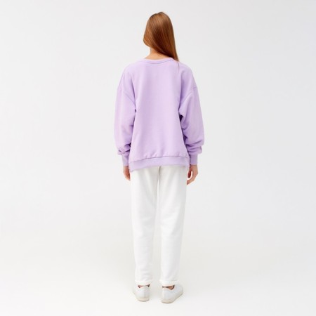 Costume (sweatshirt, trousers) minku: casual collection color lilac, size 52-2