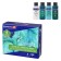 Paint for the fluid art, set 4 colors x 120 ml, brauberg, sea tones