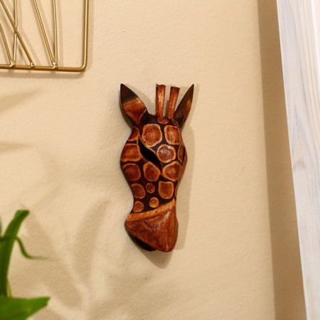 Mask "Zebra" Albezia 19x9x4 cm-2