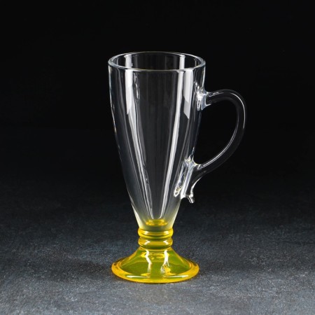 Mug "brightness", glass, 250 ml, color bottom-4
