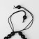 Bracelet Unisex "Shambhala" feather, black color with black silver, ball No. 8, d = 7 cm