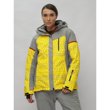 Ski suit female, size 58, yellow color-29