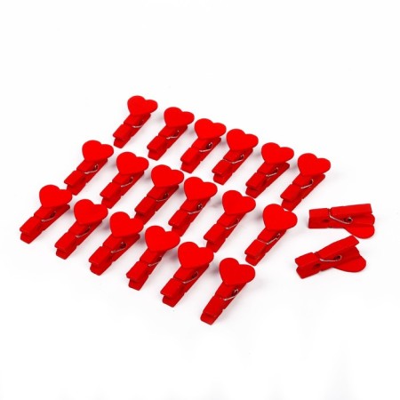 Set of decorative clothespins "hearts" set of 20 pcs.-1