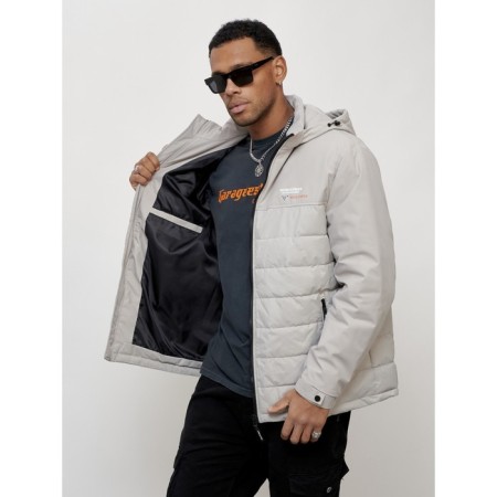 Male spring jacket, size 50, light-gray color-8
