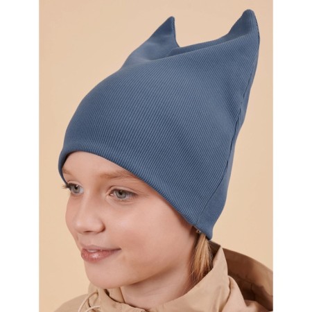 Children's hat, size 48-50, jeans color-1