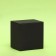 Box under a mug, without a window, black 12 x 9.5 x 12 cm