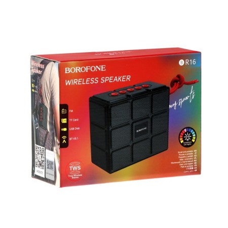 Portable column Borofone BR16 GAGE, 5 W, BT5.1, FM, Microsd, USB, 1200 mAh, black-3