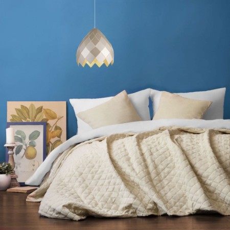 Bedspread with pillowcases "Tina", size 230x250 cm, creamy color-1