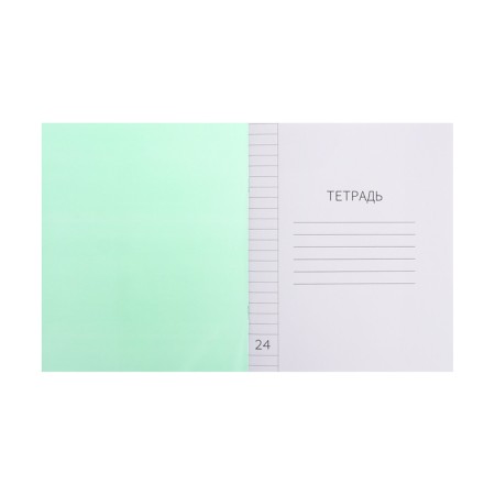 Notebook 24 sheets in the Calligrata "Green" line, plastic cover, with alphabet, offset block-2