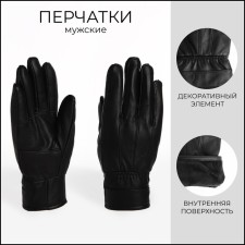 Male gloves, size 21, with insulation, black color