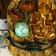 The desktop fountain from the network, the backlight "Golden Ganesh at the fountain with patterns" 26x20.5x15 cm