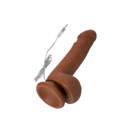 Toyfa RealStick Elite Mulatto vibrator, realistic, on suction cups, mulatto, 13 cm-14