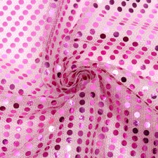 Surfacing for needlework, a net with sequins, pink color, 47.5 × 50 cm
